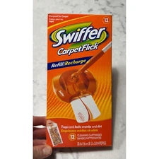 Swiffer Carpet Flick Cleaning Refill Cartridges, 12 Count Discontinued HTF  EW