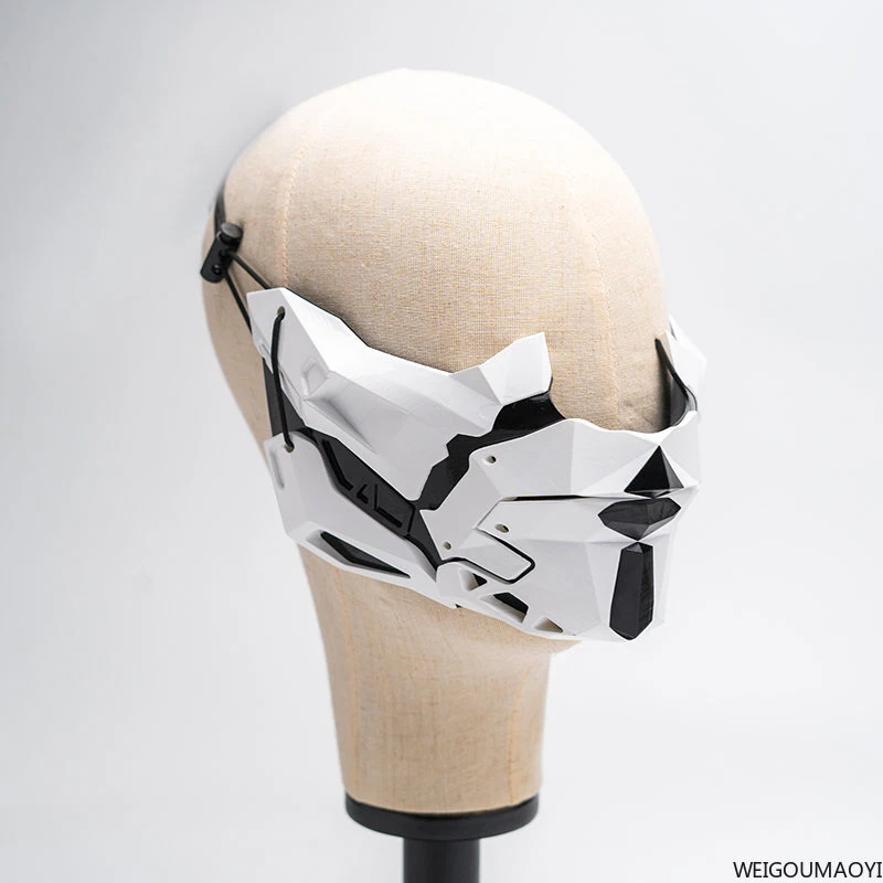 Hágalo usted mismo Cyberpunk Máscara Media Cara Ninja Equipo de Protección Máscara Disparo Juegos con disfraces Accesorios Foto 2 de 4