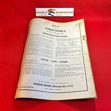 1960 Evinrude Fastwin 18 15032 15033 Parts List OMC 2nd Edition