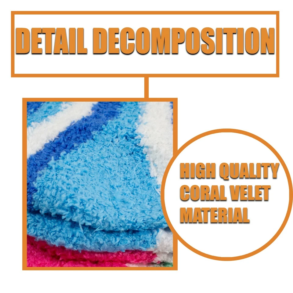 6 pares de calcetines antideslizantes cálidos difusos acogedores de invierno súper suaves para mujer 9-11 Foto 4 de 4