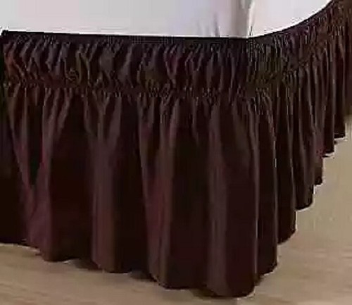 French Ruffled Bed Skirt Velvet Bed Valance Velvet Bed skirt Elastic wrap Drape - Picture 4 of 17