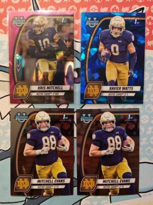 Notre Dame Lot 1sts Parallels Kris Mitchell, Xavier Watts, Evans | 2024 Bowman U