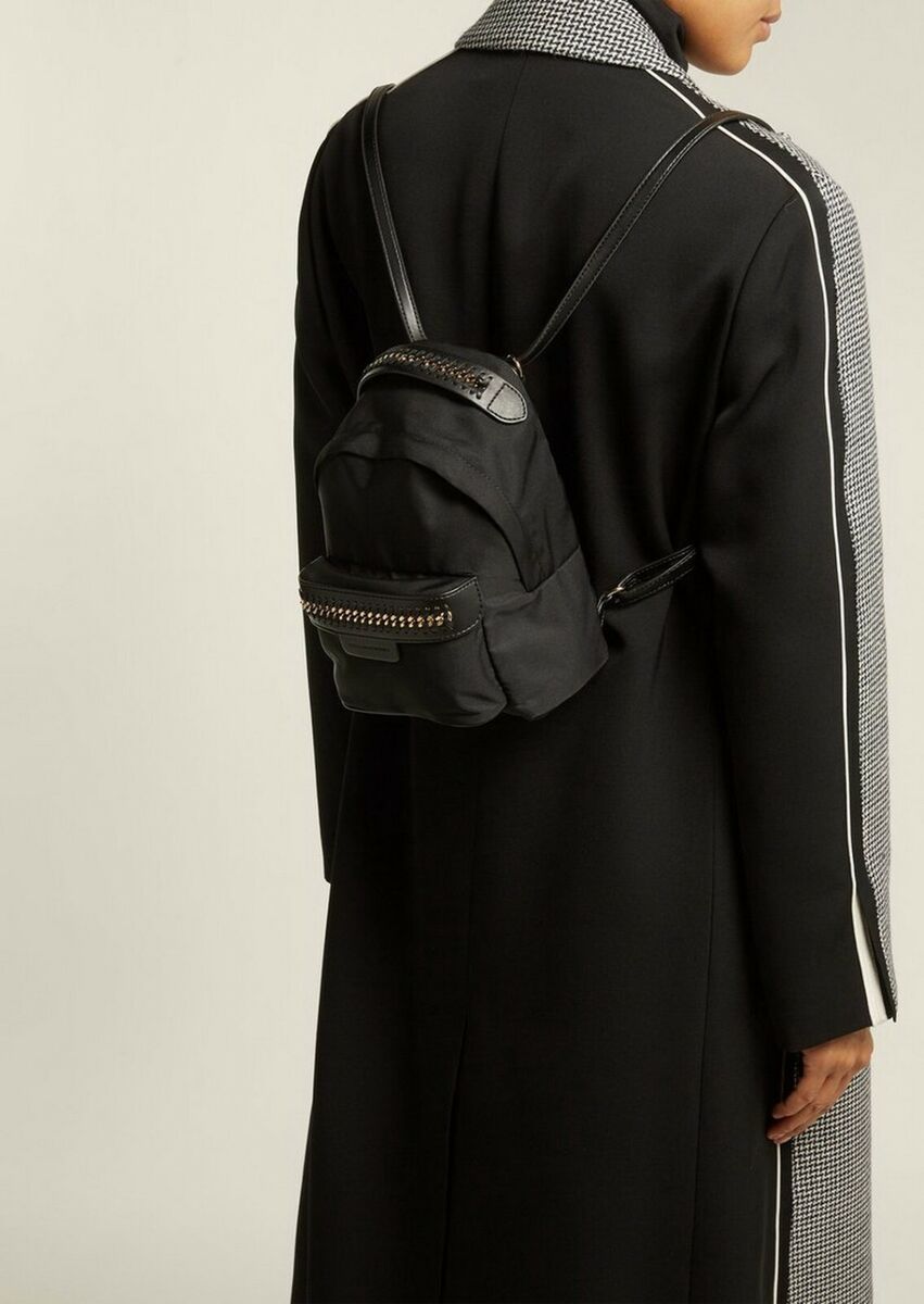 NEW STELLA MCCARTNEY Falabella Go Backpack Mini Bag, Black NEW STELLA MCCARTNEY Falabella Go Backpack Mini Bag, Black