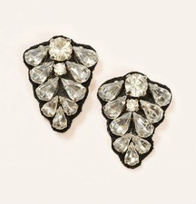 New Ann Taylor LOFT Clear Crystal Drop Black ...