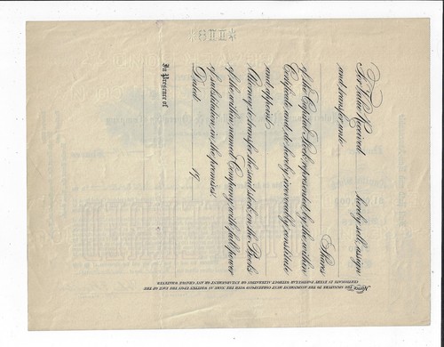 NEVADA 1911 International Railway Building & Operating Company Stock Certificate - Picture 2 of 2