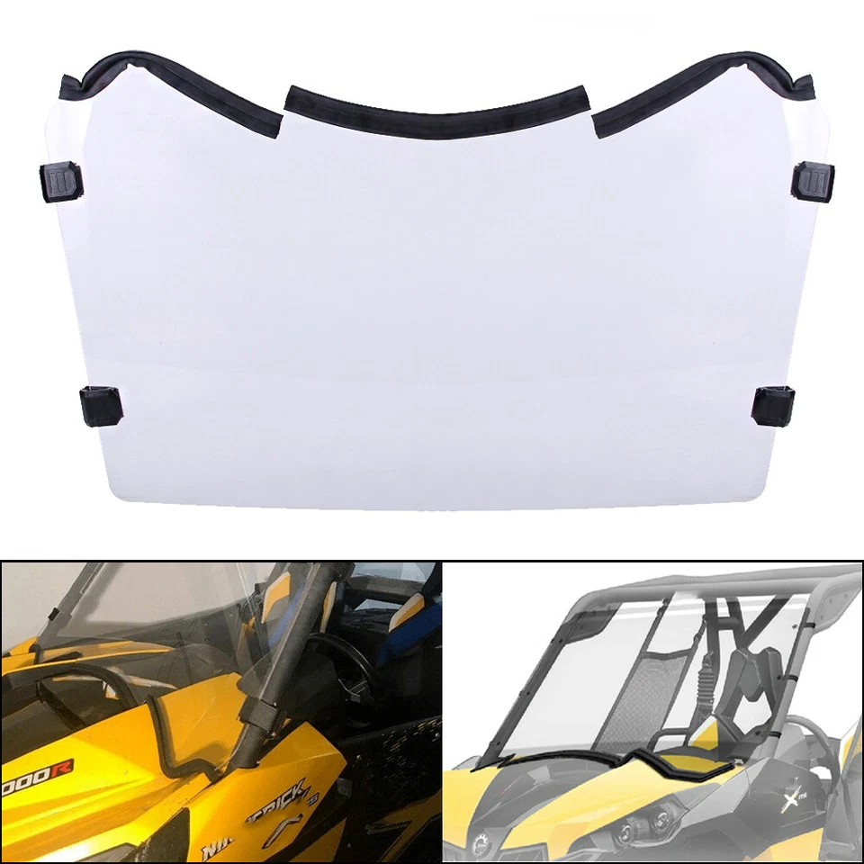 Parabrisas transparente completo de policarbonato 2013-2018 para Can am maverick max 1000r 1/4" Foto 3 de 4