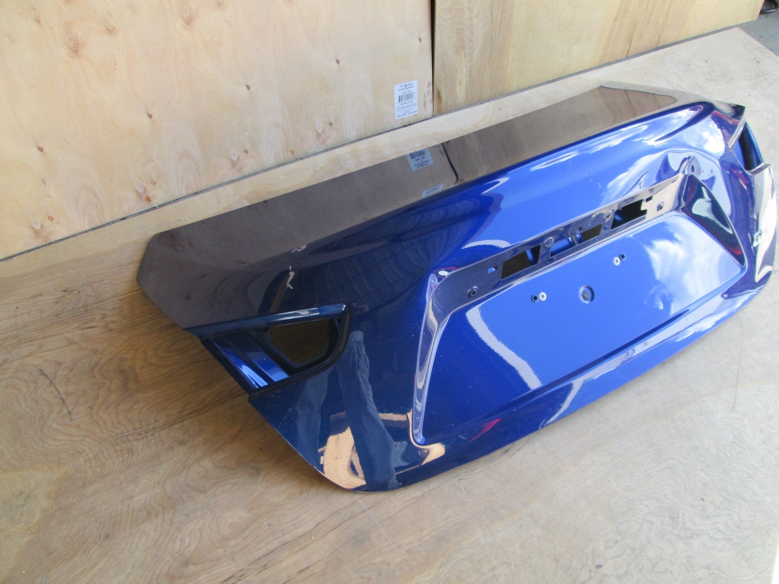 Maserati Ghibli Rear Trunk Lid - Blue- damaged -  Part # 673001730