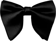 Mens Satin Silk Oversized Bow Tie Solid Color Formal Tuxedo Big Bowtie High Qual