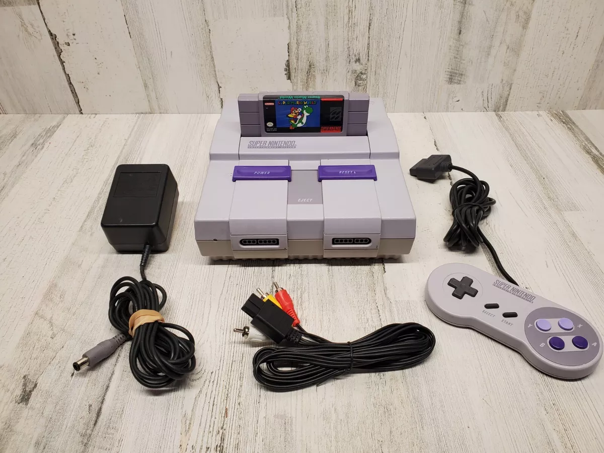  Super Nintendo (SNES) System with Super Mario World : Video  Games