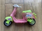 Vintage Barbie Scooter clear pink glitter green motor bike 1997. 90’s Barbie