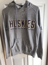Vintage CHAMPION Heritage Washington Huskies NCAA UW Grey Hoodie RARE Size XS