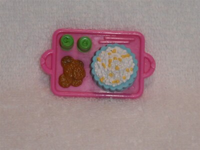 Fisher Price Loving Family Dollhouse Popcorn Cookies Soda Pink Tray