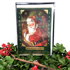 NIB Hallmark Christmas Cards In Evergreen 12 Count w/Self Sealing Envelopes NEW