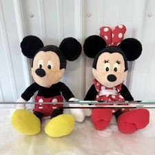 Vintage 1980s Disney World Mickey And Minnie Mouse Plush Set 2 20 Tall