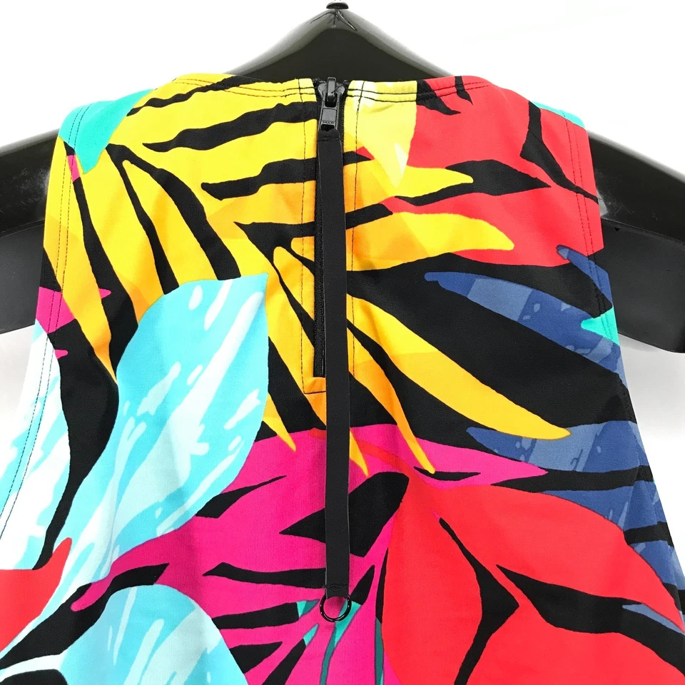 Beach Betty Slimming Control High Neck Bikini Swim Top Women's Plus 2X Zip Crop - Image 4 of 4