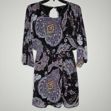 NWOT Express Women's Black Paisley Dress Size X-Small