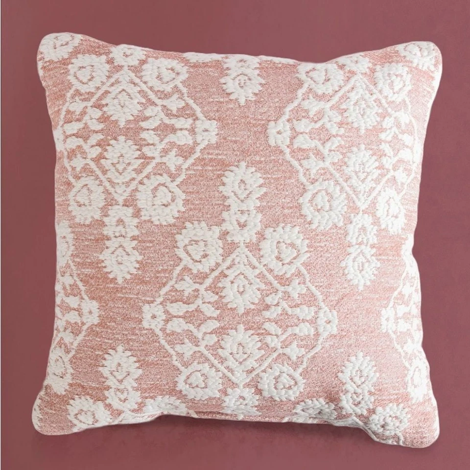 Gauri Kohli ‘’Rouche’ Pillows x 2 Peach Pastel Decorative Pillow Set 18” x 18” - Image 2 of 4