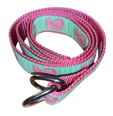Douglas Paquette Women's Large D Ring Belt w/ Alligators New