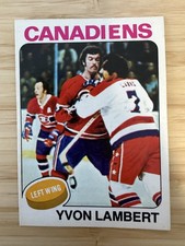 1975-76 O-Pee-Chee VTG OPC Hockey Yvon Lambert Montreal Canadiens #17