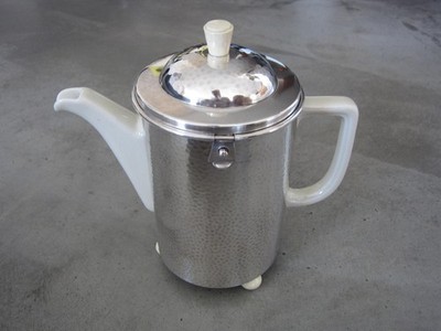 WMF Thermisol Kaffeekanne Art Deco Hammerschlag, Hutschenreuther Porzellan D.R.P