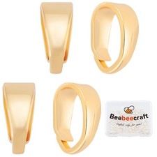 Beebeecraft 100Pcs Collana con Fascino Chiusura 18K Placcato Oro Pinch Clip C