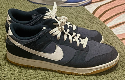 Nike Dunk Low Navy/White/Gum Men s US 15 Suede Lace-Up Rubber Sneakers