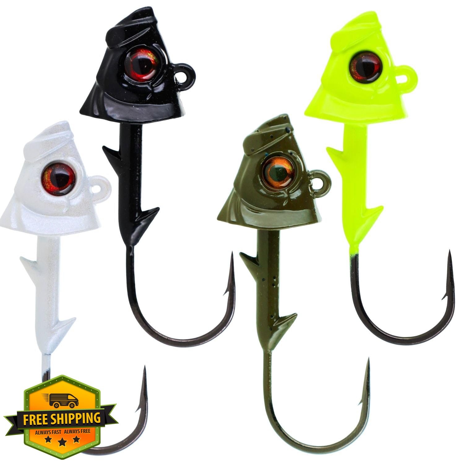 Reaction Tackle Swimbait Jig Head Weighted Hook Saltwater Freshwater Realisti... - Image 2