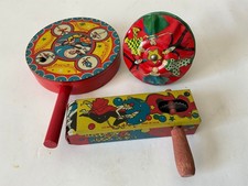 Party Noisemaker 3 each, 2 US metal, 1 Kirchof Metal Toy Co.