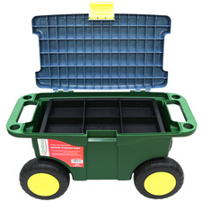 Garden Gear Kneeler Tool Store Rotating Seat Wheeled Cart Portable Weeding Stool