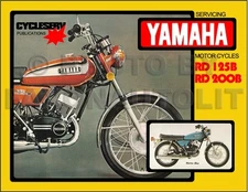Yamaha Shop Manual RD125 RD200 1974 1975 1976 CycleServ RD 125 200 Repair Book