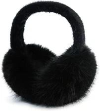 Women Winter Ear Muffs Fluffy Faux Fur Earmuffs Foldable Ear Warmer Girls Soft E