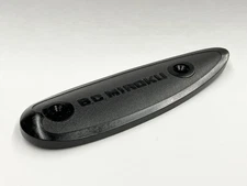 BC MIROKU XL BLACK BUTTPLATE 5 3/16" X 1 5/8" • 3 1/8" hole spacing, NEW, NR MT