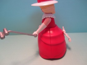 Playmobil figure WOMAN W/ BLOND HAIR IN FORMAL GOWN W/ SILVER LORGNETTE + HAT