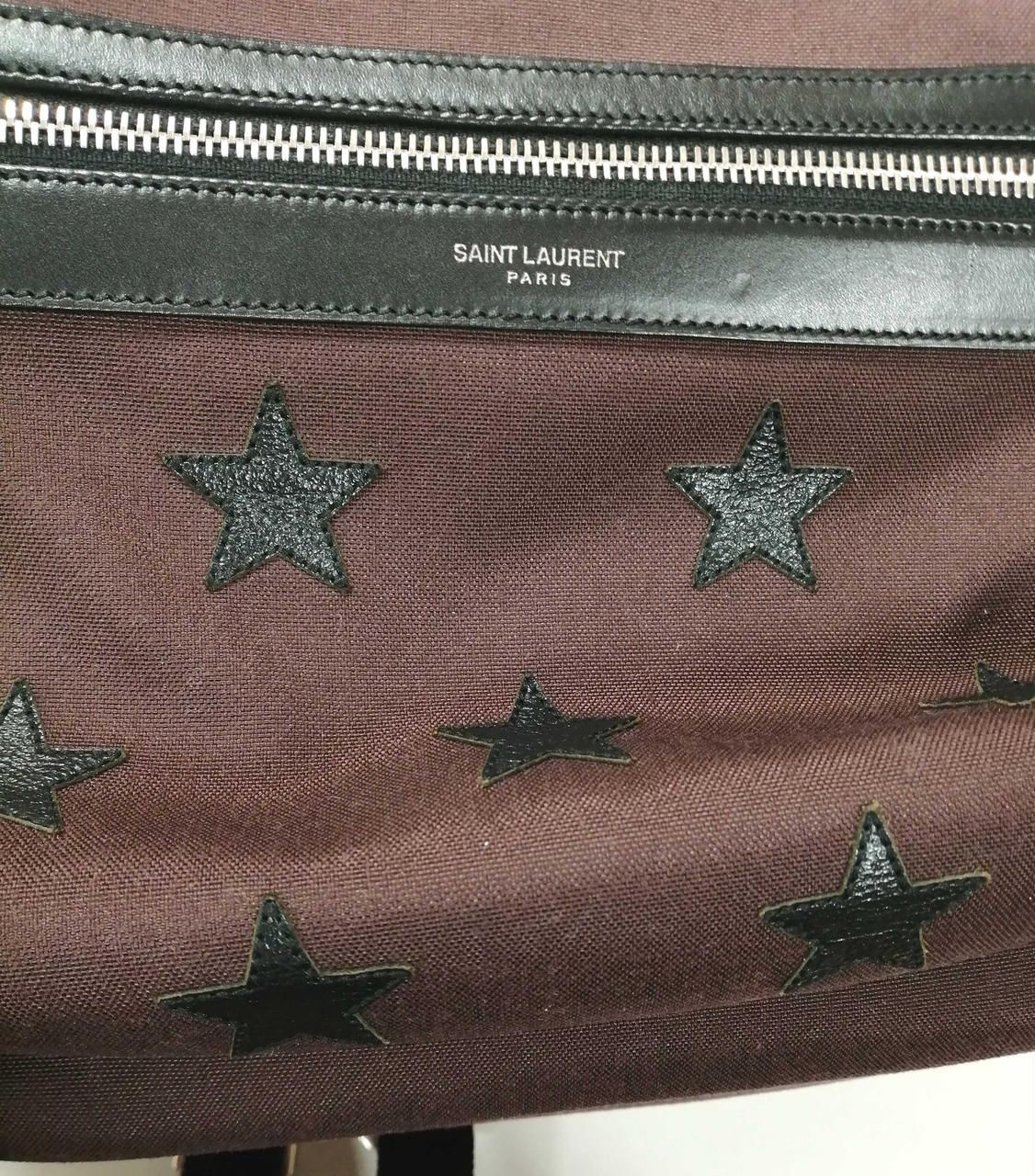 Saint Laurent Star pattern backpack dark purple d… - image 9