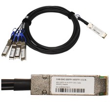 Cavo dati 2,5 m 40G QSFP+ - 4x 10G SFP+ DAC Cable 30AWG passive Breakout PULLTAB