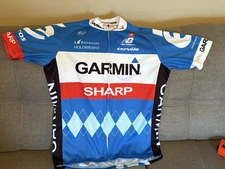 Castelli Garmin Sharp World Tour Rosso Corsa Aero Racing Jersey Size L