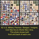 Lot of 82 Military Patches / Badges / Insignia: Civil War Era - World War 2