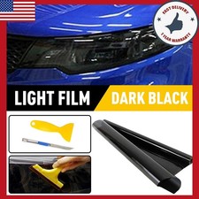 Gloss Light Black Headlight Smoke Fog Taillight Light Film Tint Vinyl 12x 72