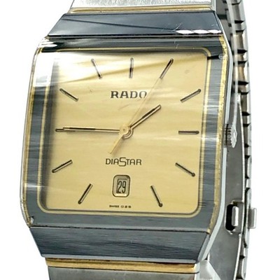Rado Diastar 133.9578.4 Quartz Two-Tone Silver Men's Watch Japan 075866