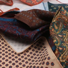 Pocket Square Handkerchief Vintage Paisley Men's Chest Business Suit Accessories