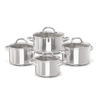 Prestige Kochtopf Set Edelstahl Induktion Topfset Kochgeschirr Mit Deckel 4-Tlg