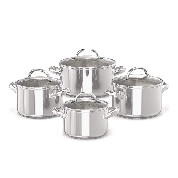 Prestige Kochtopf Set Edelstahl Induktion Topfset Kochgeschirr Mit Deckel 4-Tlg-image