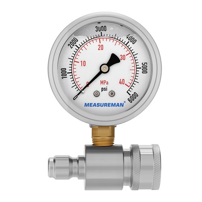 #ad Pressure Washer Gauge Kit 2 1 2 Inch 6000 PSI 3 8 Inch Stainless Steel Qui... $36.04