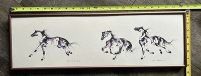 Running Horses Art Print DRUMS OF THE MESA Sarah Richardson Equestrian Décor