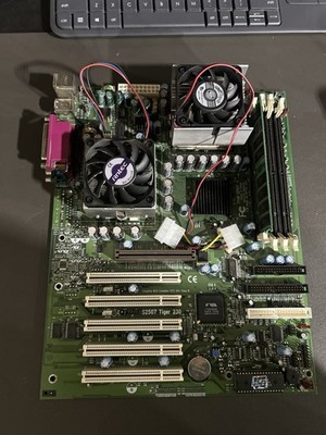 Vintage Tyan S2507 Dual Socket 370 Motherboard + Pentium 3 1GHz X2 + 512mb