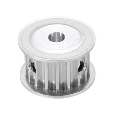 5M18T Timing Belt Pulley 7mm 9/32" Bore Aluminum Synchronous Wheel, Silver