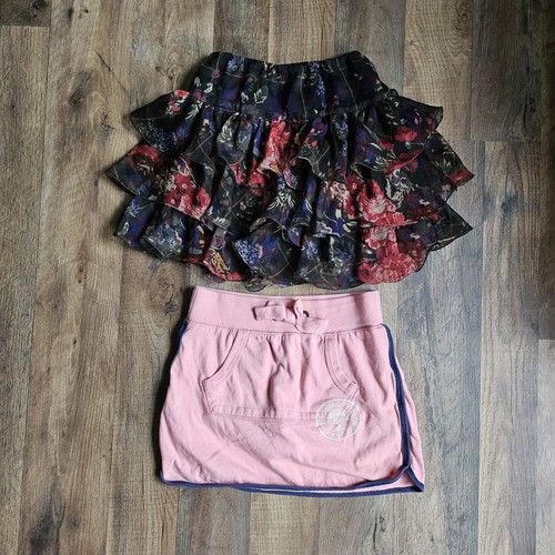 Lot of 2 Ralph Lauren Girls’ Skirts – Size 6 & 6X – Floral & Pink Cotton – EUC