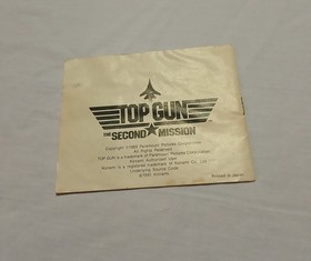 TOP GUN: SECOND MISSION MANUAL NES NINTENDO CLEAN (GRADE A) AUS PAL A