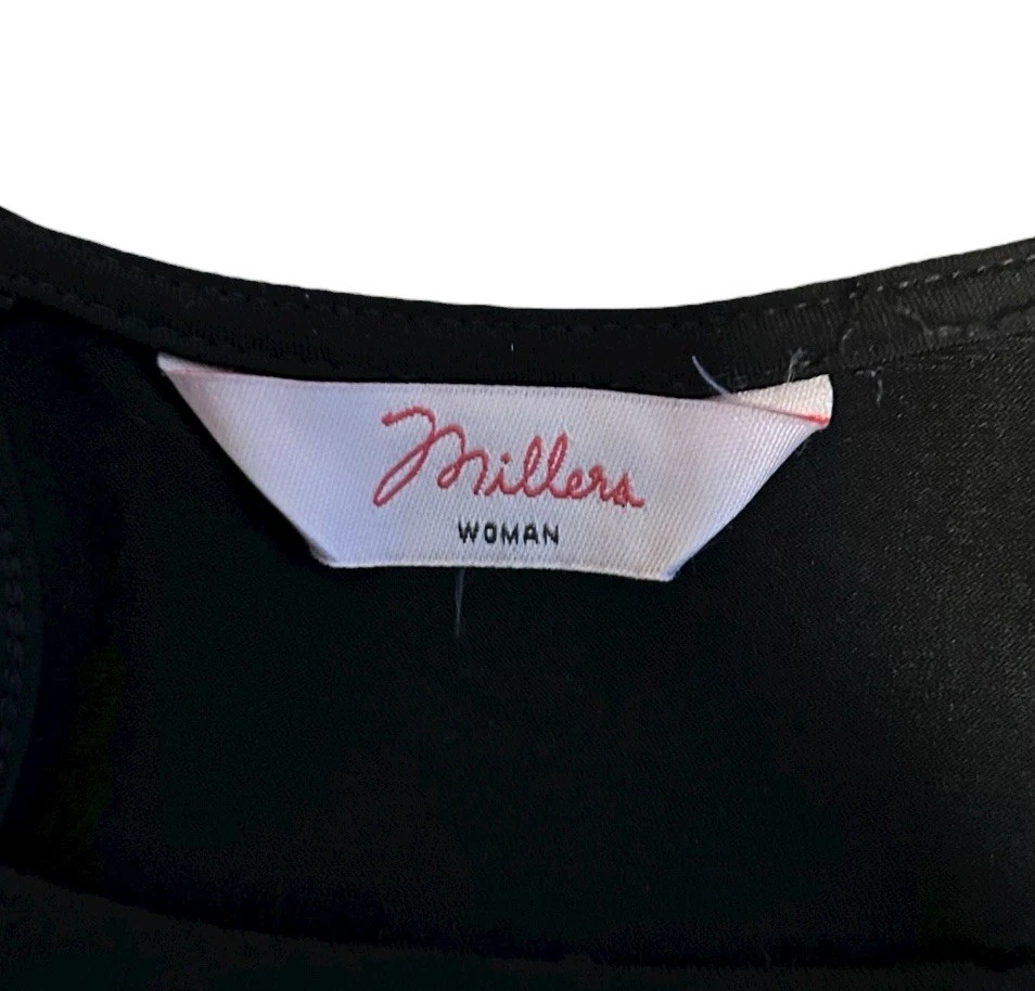 MILLERS Sz L Round Neckline Sleeveless Black High Stretch Shift Dress - image 4 of 4