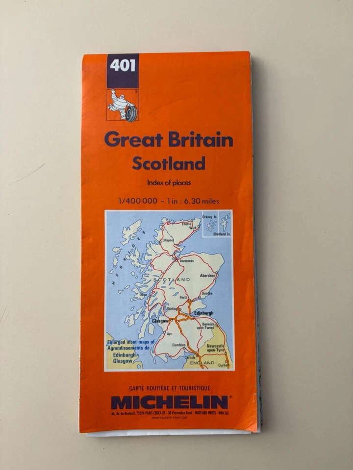 Ancienne carte MICHELIN N°401 GREAT BRITAIN SCOTLAND de 1999 - Photo 1/1